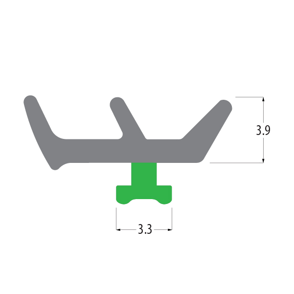 R3146 E gasket profile drawing with sizes in mm
