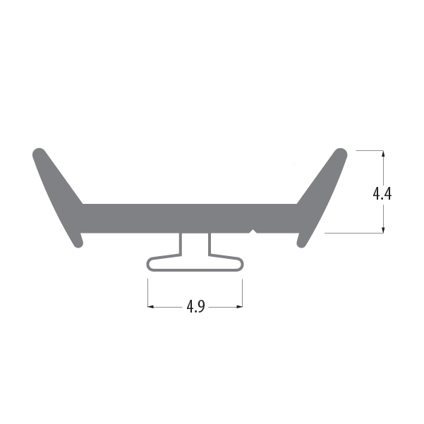 R6068 E gasket profile drawing with sizes in mm