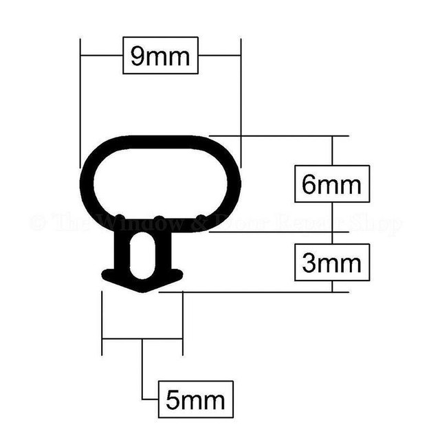 Stormguard universal (black) bubble gasket profile