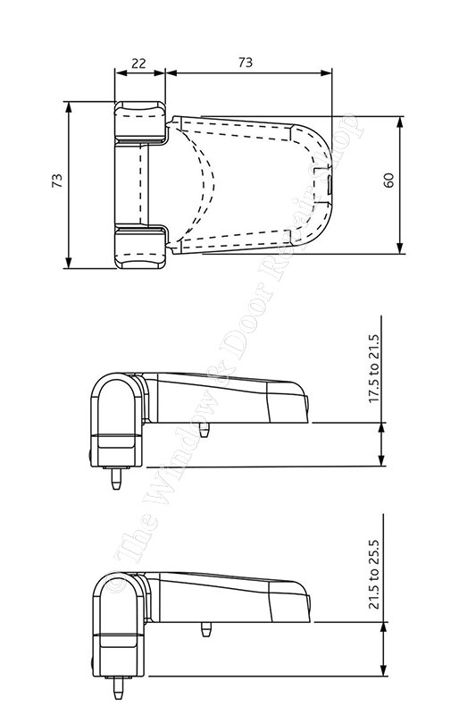 ERA UPVC Door Flag Hinge White Maxim JCP Hardware